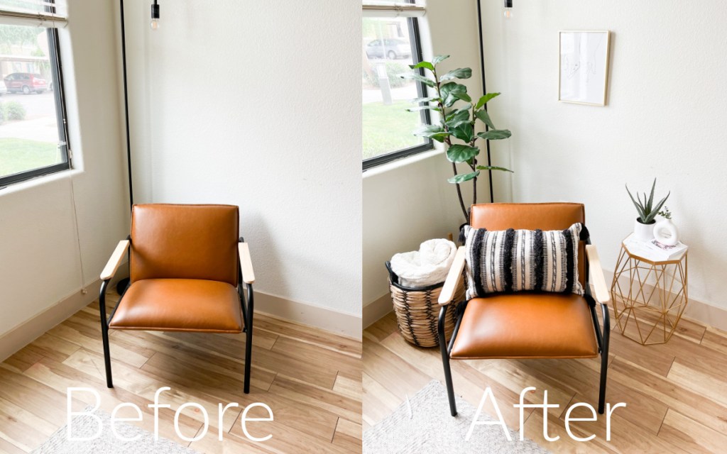 before/ after walmart home decor