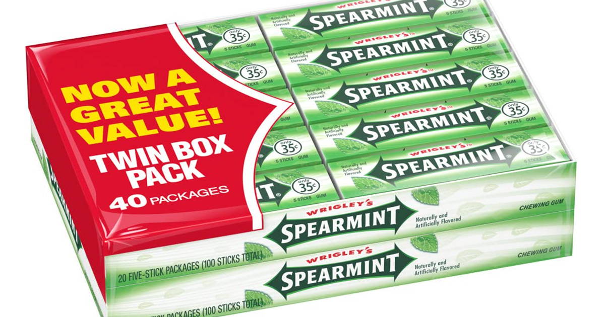 Wrigley's Spearmint Gum 40Pack Only 5.77 Shipped on Amazon Hip2Save