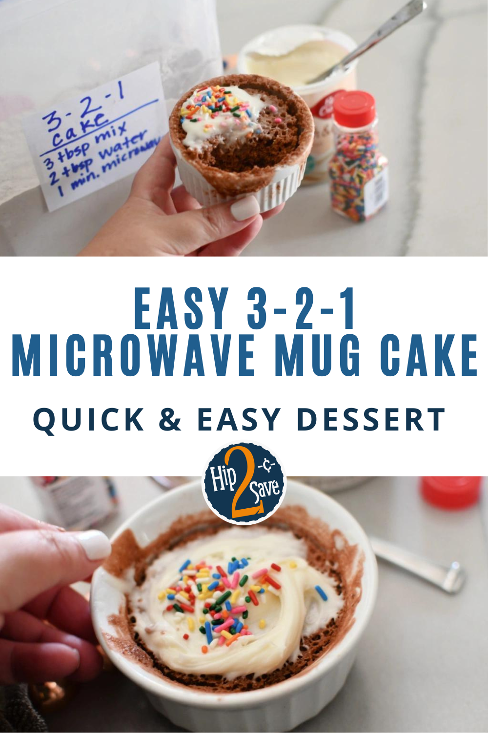 3-2-1 Microwave Mug Cake - Mrs Happy Homemaker