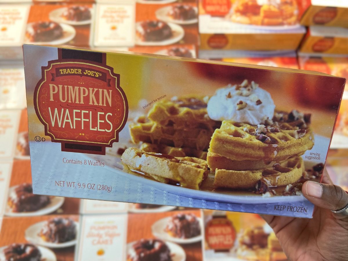 Got a new toy, knew the PERFECT way to try it out. Pumpkin stuffed waffles.  : r/traderjoes