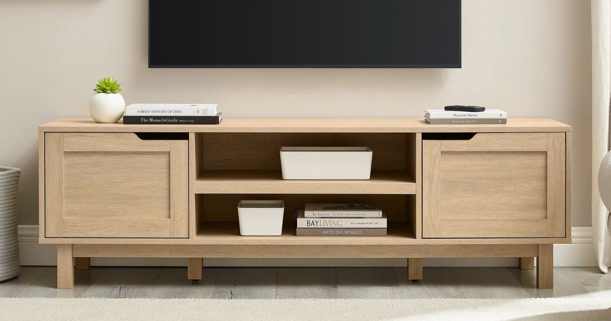 Contemporary Wood TV Stand Only $114 Shipped on Walmart.com (Regularly ...