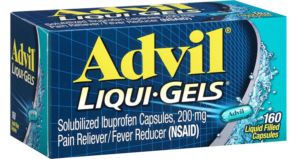 box of Advil Liqui-Gels pain reliever