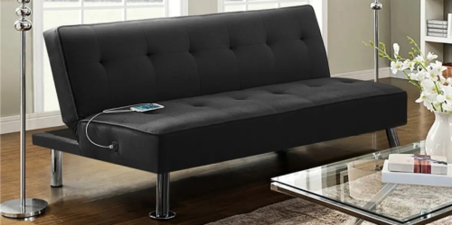 Modern Futon Just $98 Shipped on Walmart.com (Reg. $279) | Built-In USB Ports!