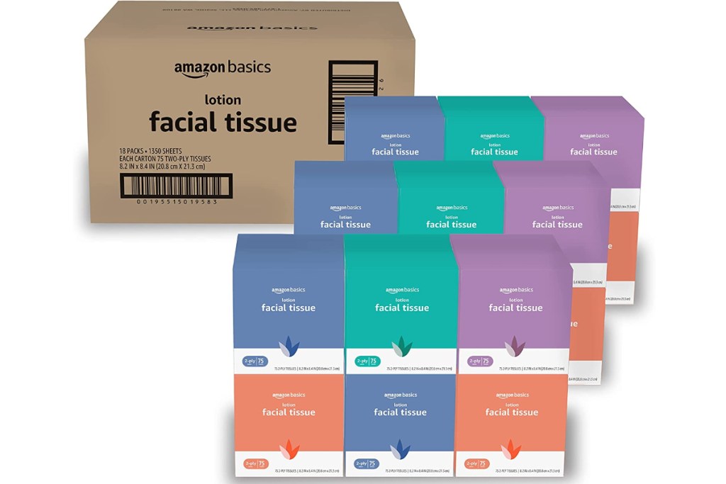 Amazon Basic Facial tissues