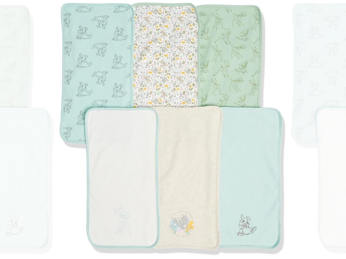 thumbnail image 2 of Woodland Princesses Burp Cloths - 3 Pack Toweling Backed - Handmade Baby Gift 2 of 6