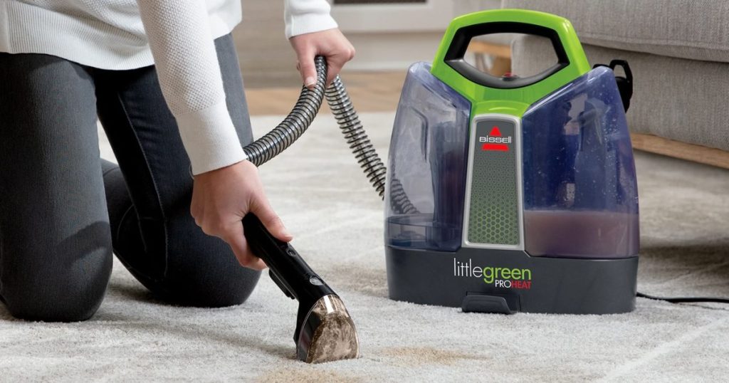 using bissell spot cleaner on rug