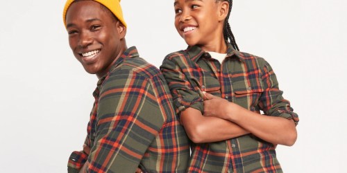 Old Navy Sale Today Only Sale | 50% Off Men’s & Boys Flannels, Dress Shirts & More