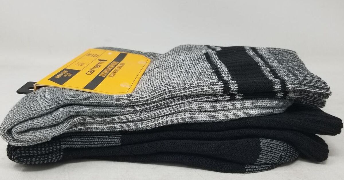 Carhartt socks in gray and black 