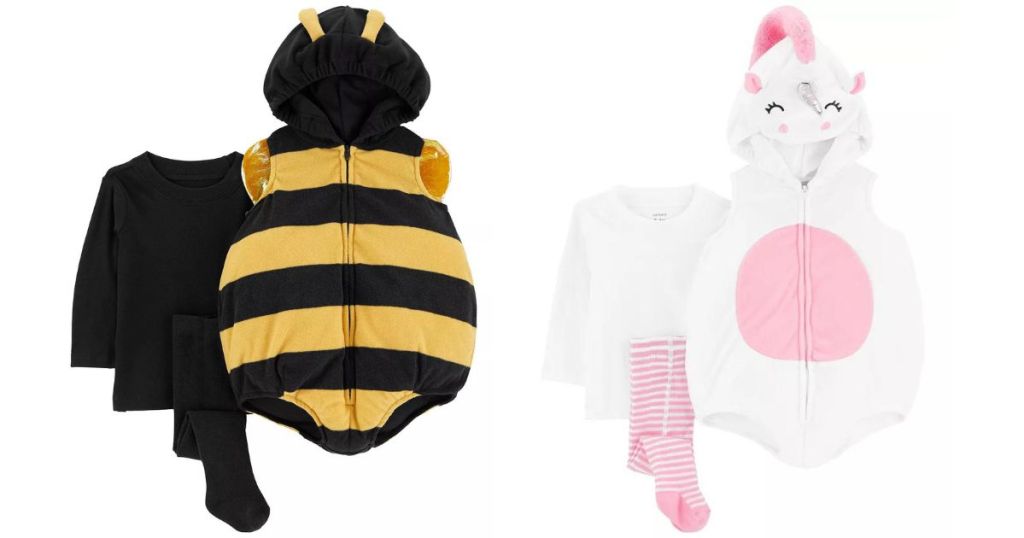 bumble bee and unicorn baby Halloween costumes