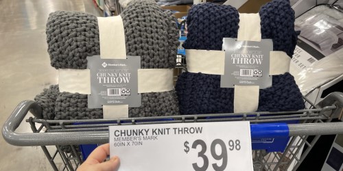 ** Sam’s Club Oversized Chunky Knit Throw Just $39.98