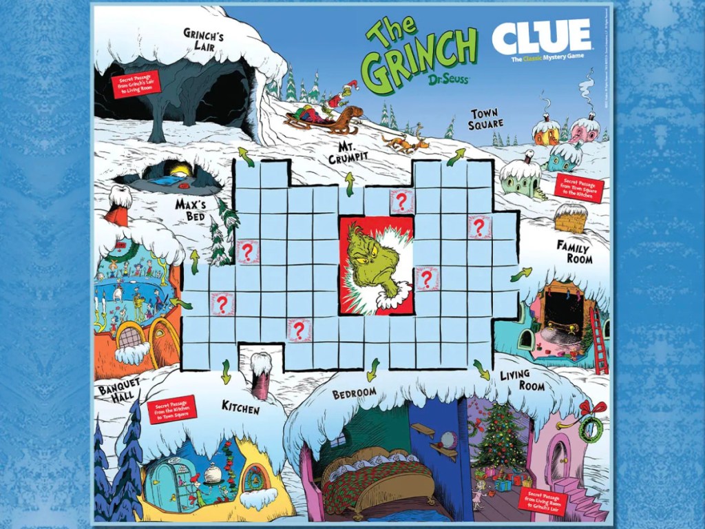The Grinch Clue board game