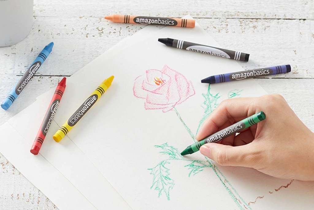 Coloring with Amazon Basic Crayons