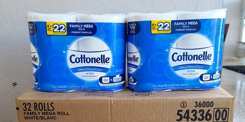 Cottonelle Toilet Paper Family Mega Rolls 32-Pack Only $26 Shipped on Amazon