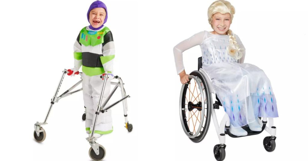 kids wearing Disney Adaptive Costumes