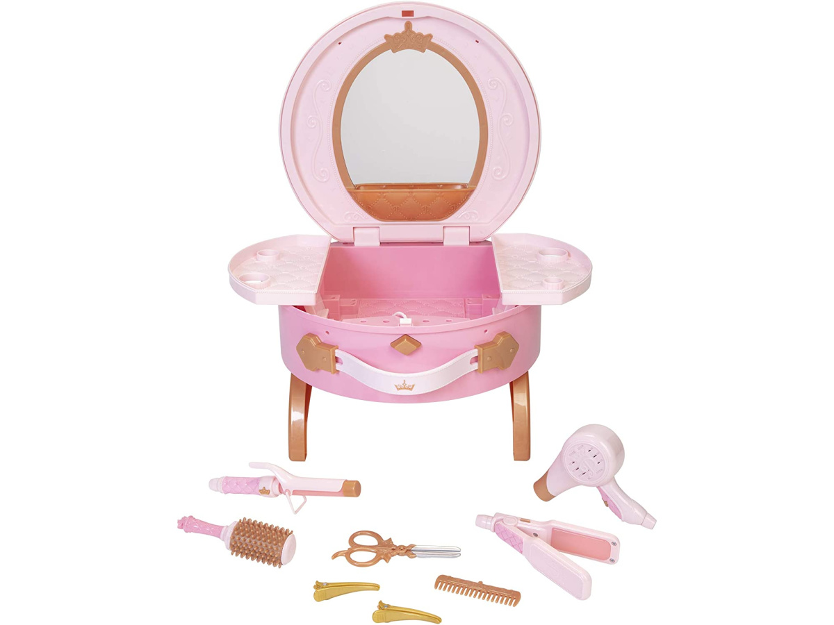 stock image of a Disney Princess Vanity and all the toy accessories
