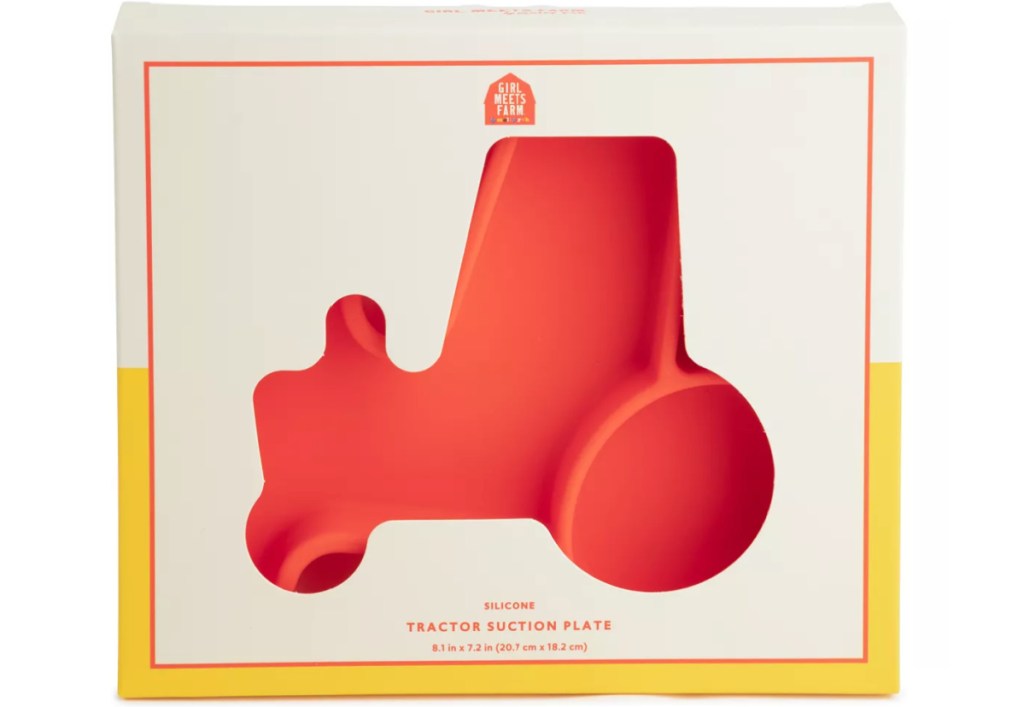 Girl Meets Farm by Molly Yeh Tractor Suction Plate in the box that it comes in
