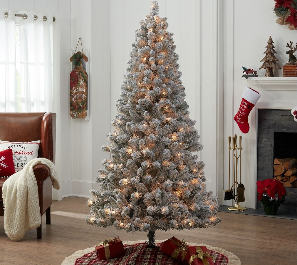 Holiday Time Christmas Flocked Christmas Tree