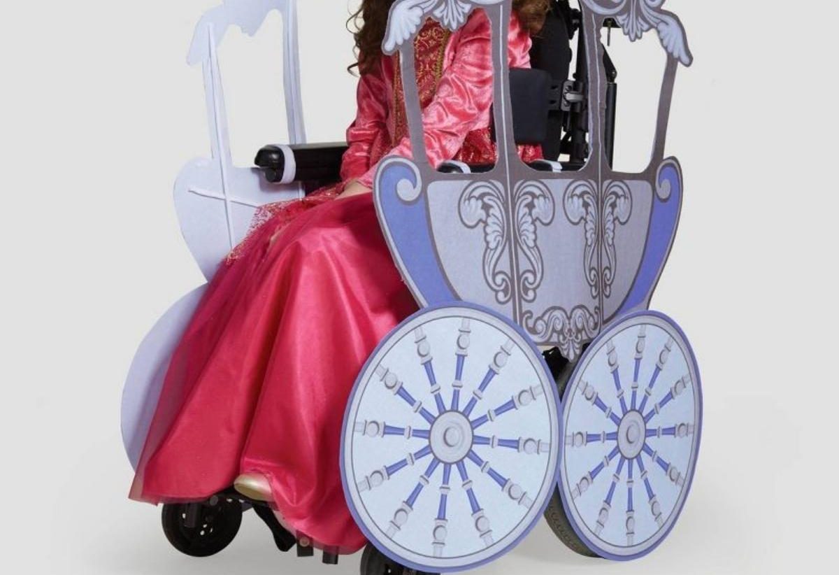 Hyde & EEK! Kids Adaptive Princess Carriage Halloween Costume Wheelchair Cover w/ Headpiece
