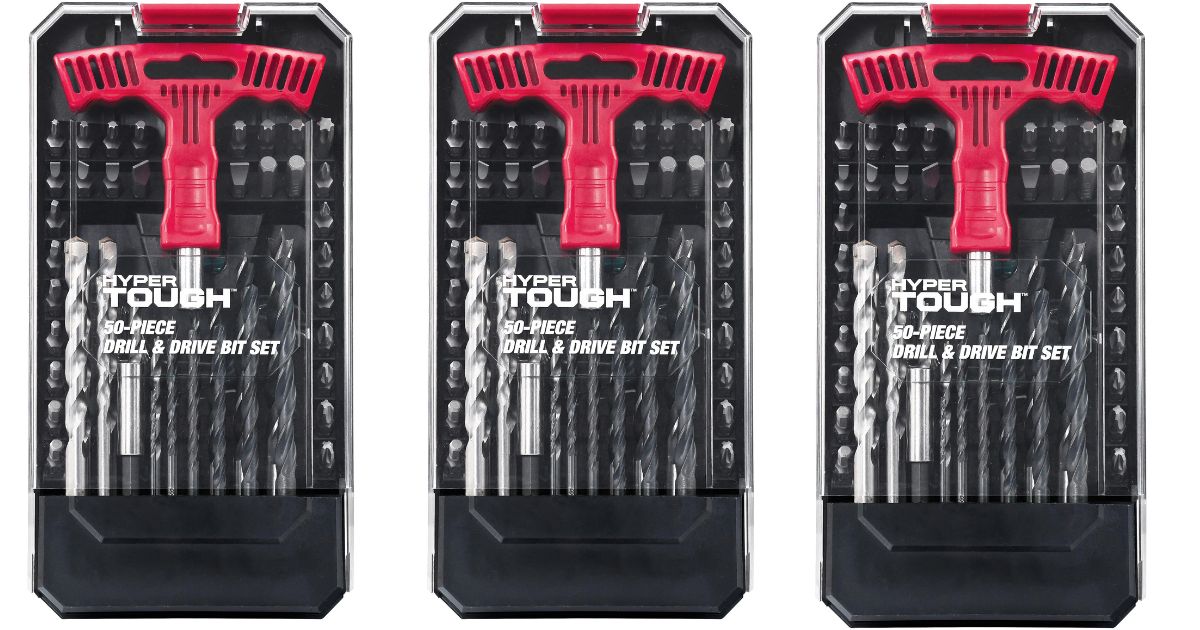 Hyper tough 50 piece outlet drill bit set