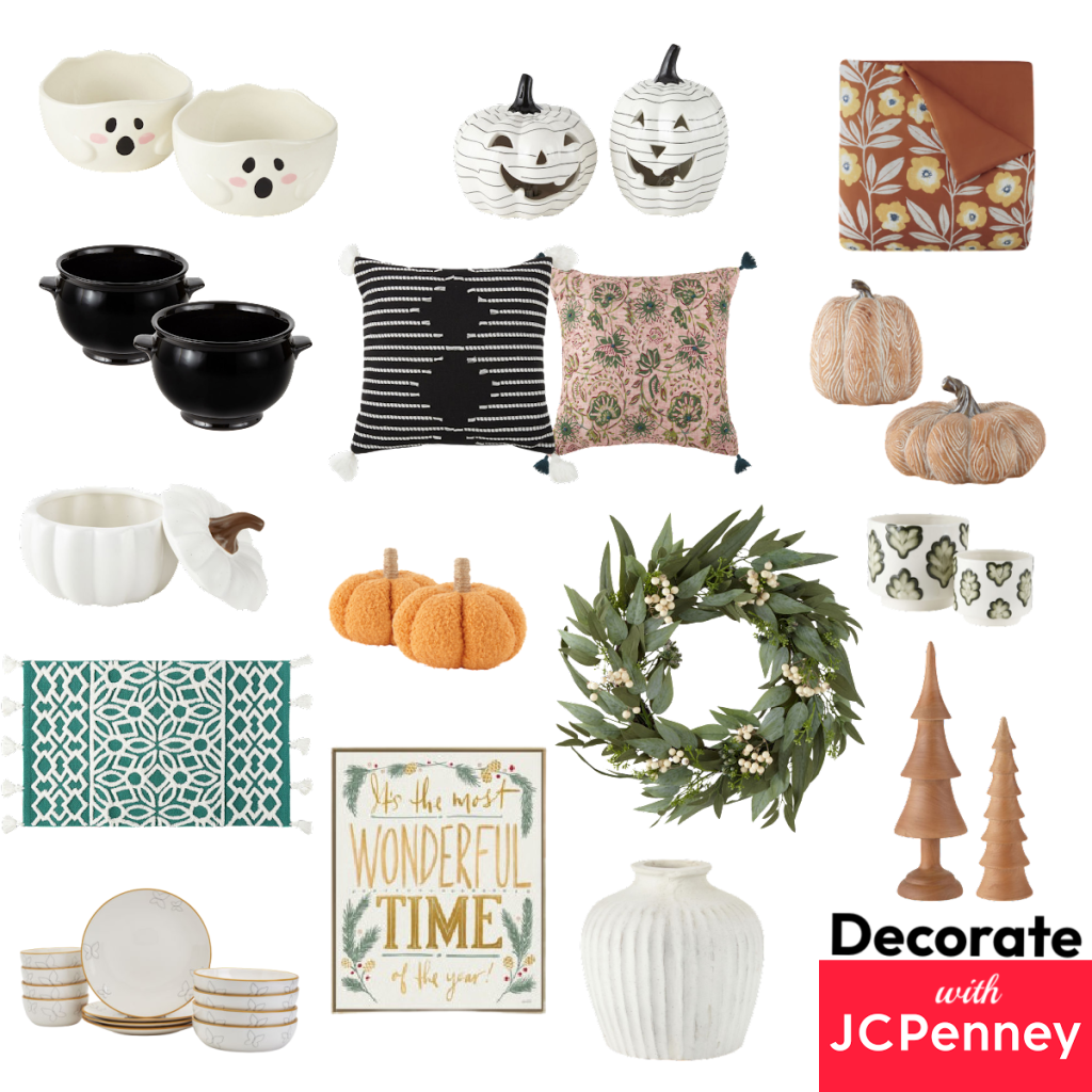 JCPenney Home Decor with fall and winter items
