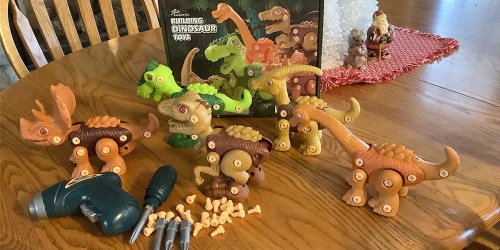 Kids Dinosaur Building Sets from $9.89 on Amazon | Include Up to 5 Dinos, Electric Drill & More