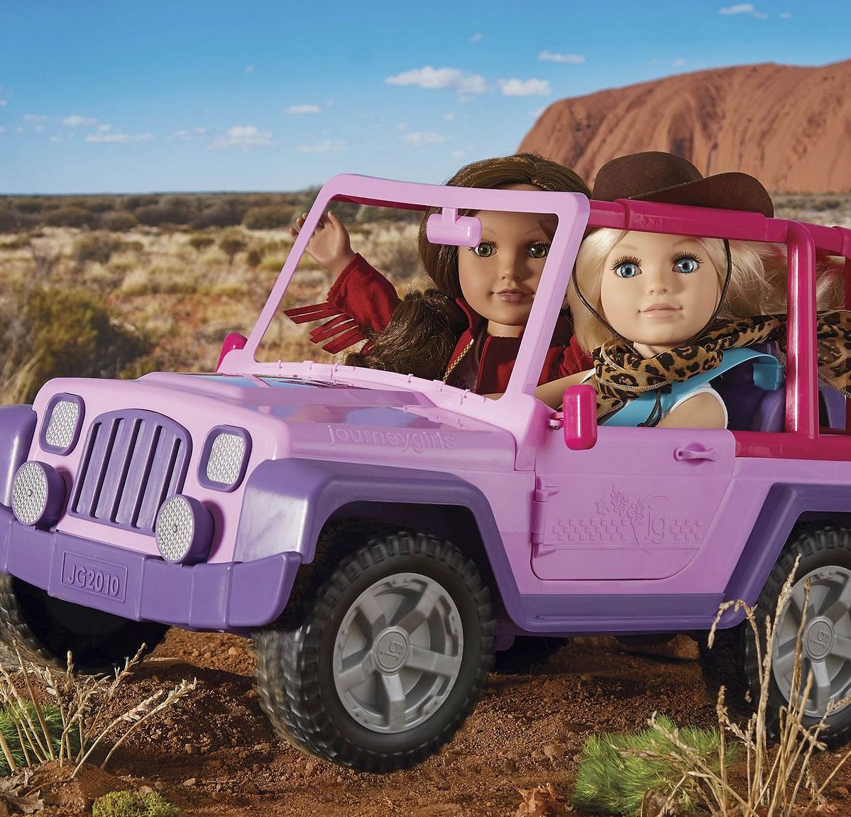 Journey Girls Jeep with dolls inside