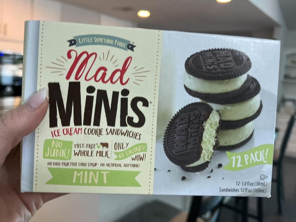 Mad Minis Mint Ice Cream Cookie Sandwich 4ct.