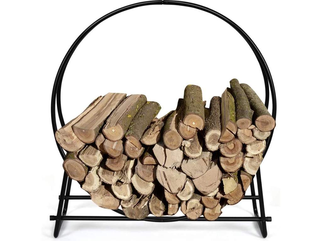 mainstays log holder with logs