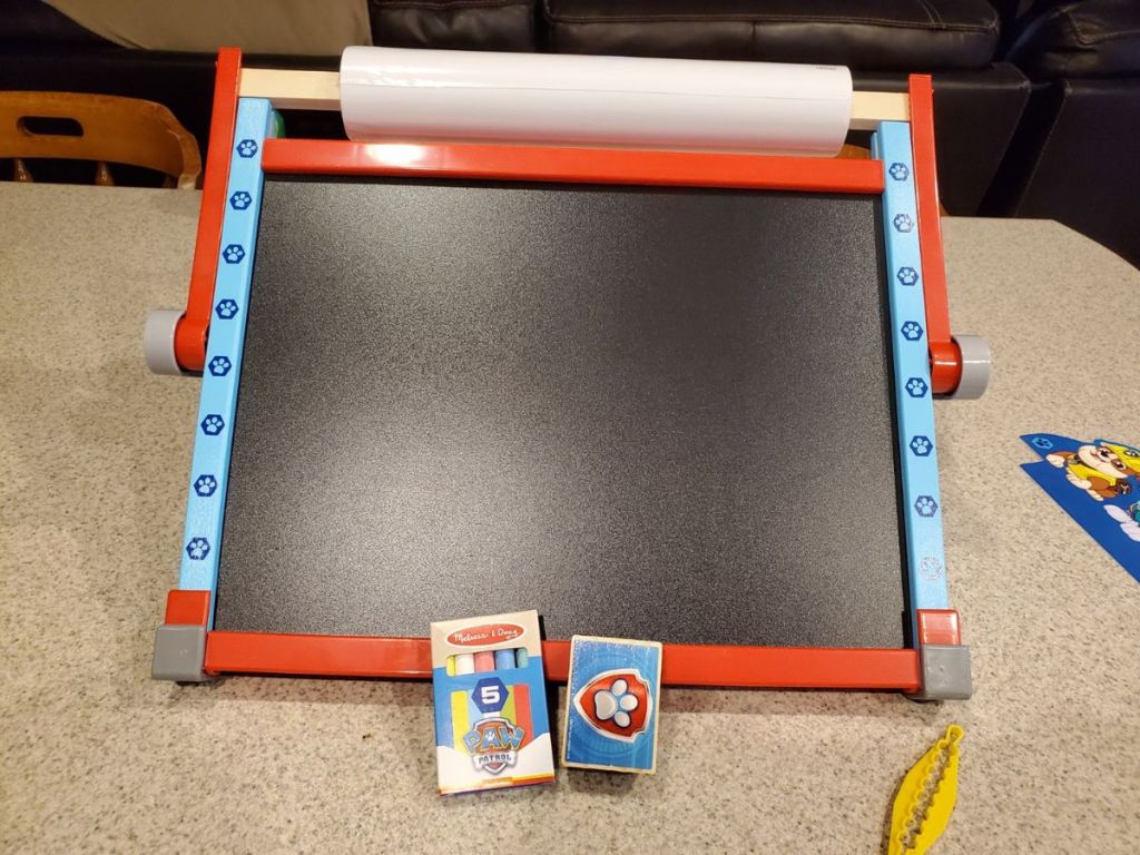 Melissa & Doug PAW Patrol Wooden Double-Sided Tabletop Art Center Easel