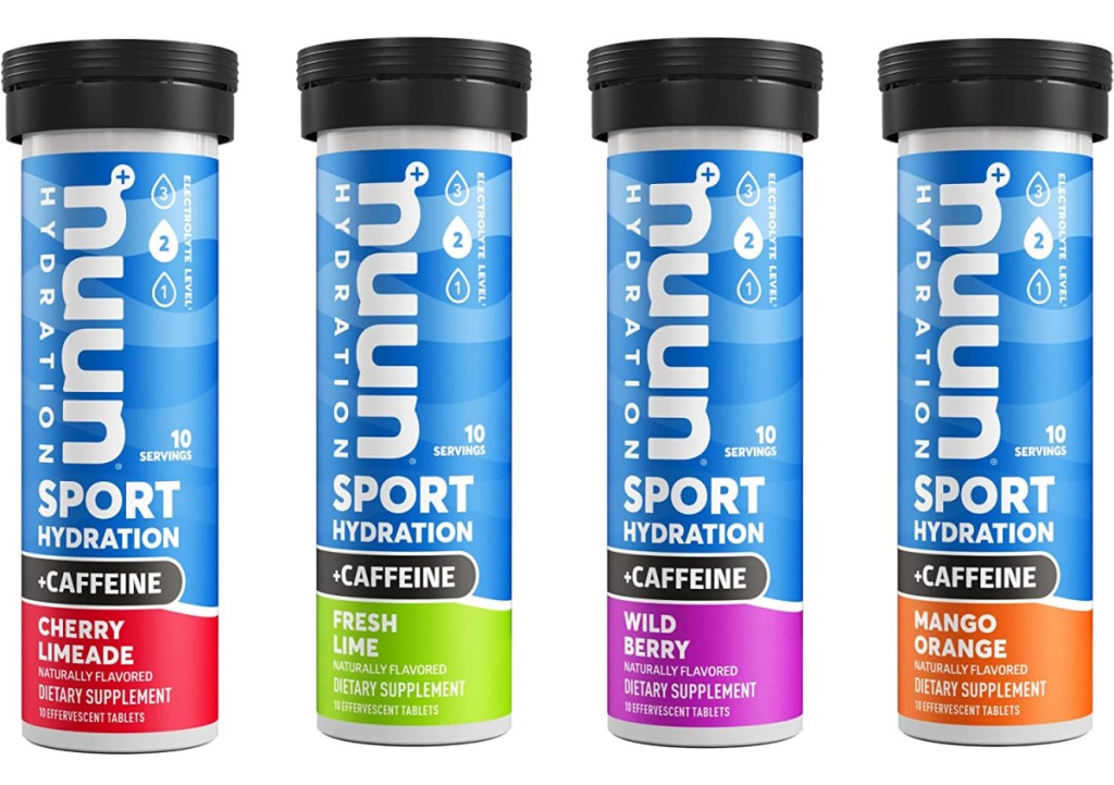 Nuun Sport + Koffein: Elektrolyt-Getränketabletten 4er-Pack