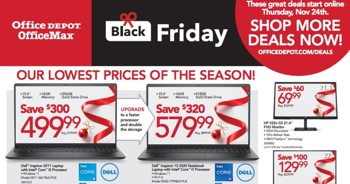 Office Depot Black Friday 2022 Ad | FREE Batteries, 90% Off Antivirus Software & More (Select Deals LIVE NOW!)