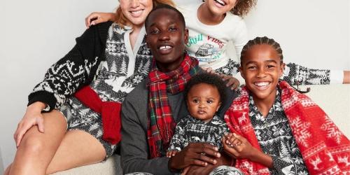 Old Navy Matching Family Holiday Pajamas from $5.58 | Tons of Christmas & Halloween Styles