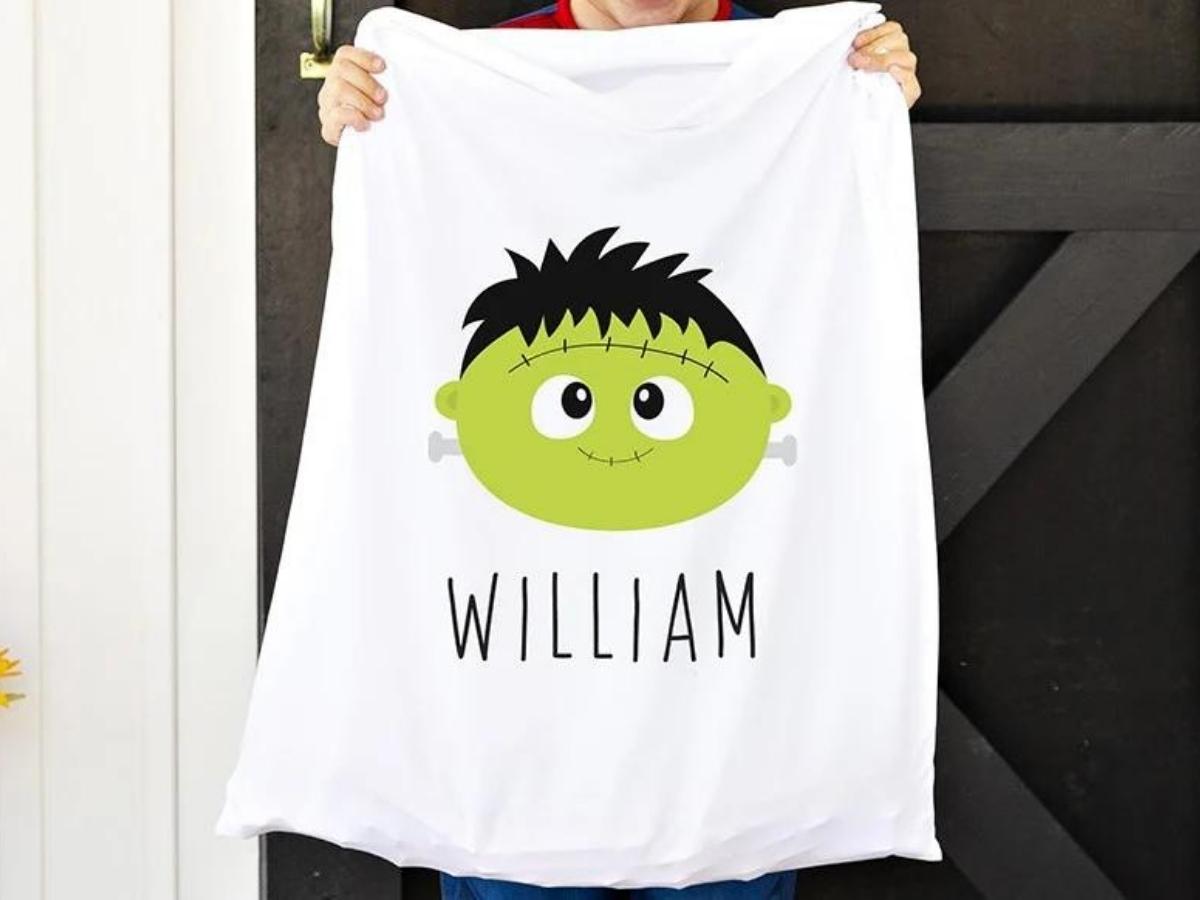Personalized Halloween Pillowcase Trick-Or-Treat Bag