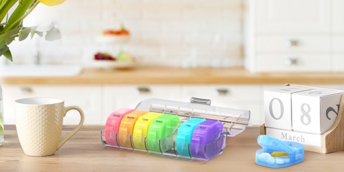 Weekly Pill Organizer Only $6 on Amazon | Features Daily AM/PM Compartments