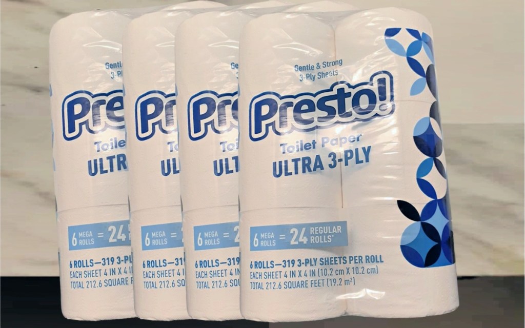 4 6-packs of Presto Mega Roll Toilet Paper 