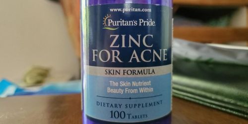 Up to 75% Off Puritan’s Pride Vitamins on Amazon | Zinc for Acne 100-Count UNDER $3 Shipped