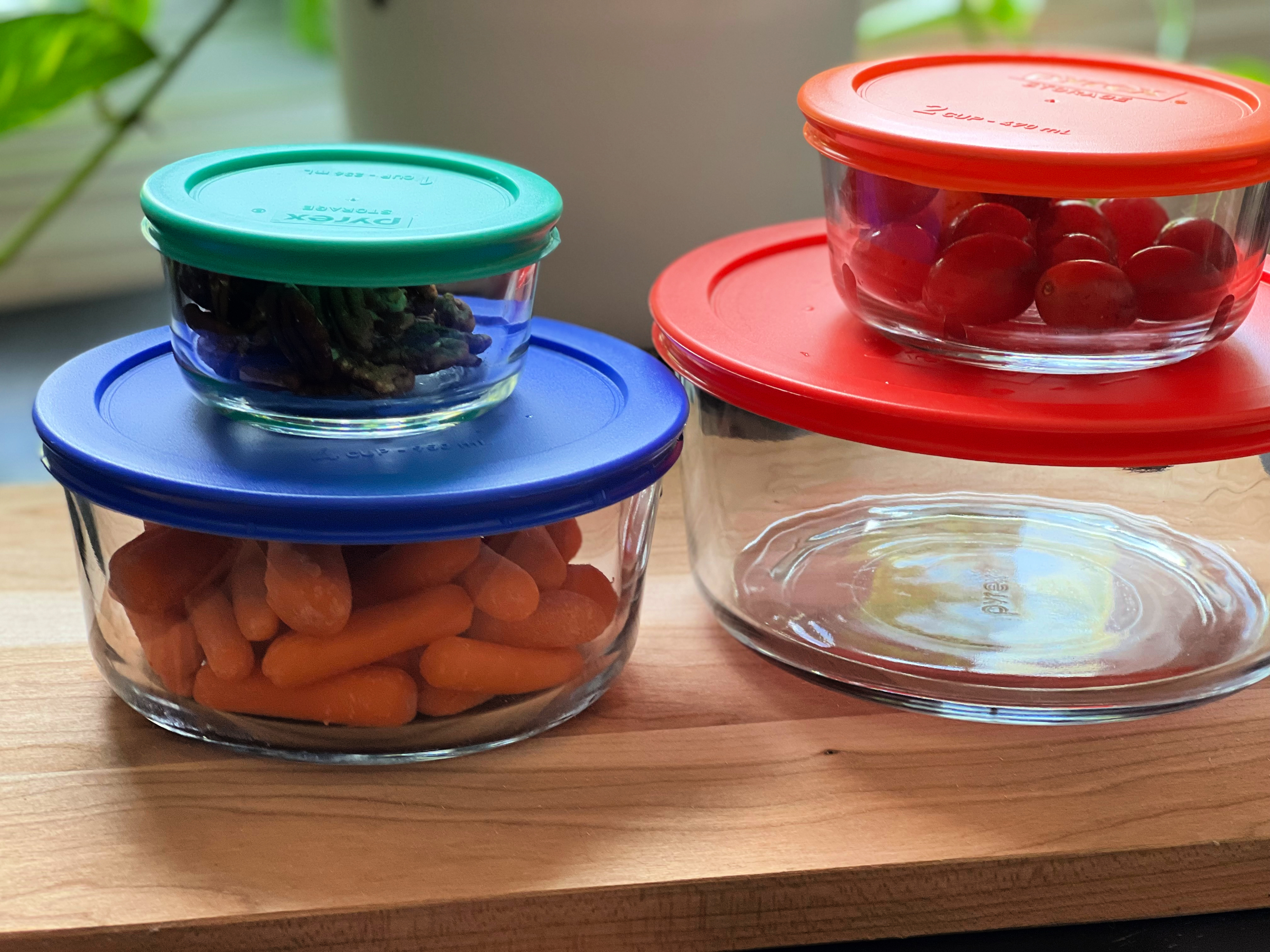 Pyrex food storage containers