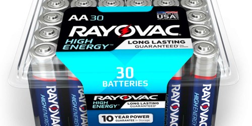 Rayovac High Energy AA Batteries 30-Pack Only $8.99 w/ Ace Hardware Pickup (Regularly $18)