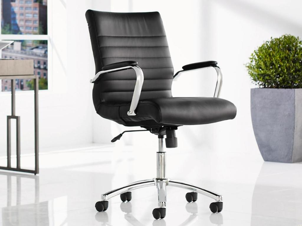 Realspace Modern Comfort Winsley Bonded Leather Mid-Back Manager's Chair
