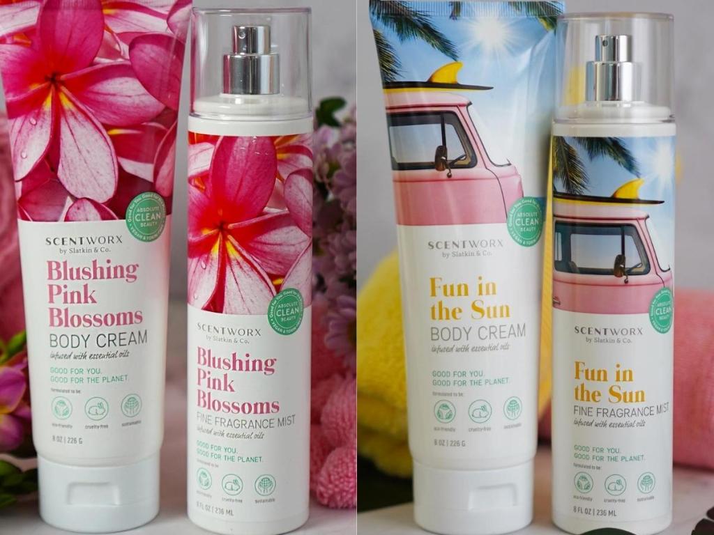 ScentWorx by Slatkin & Co. Blushing Pink Blossoms and Fun in the Sun Body Mist