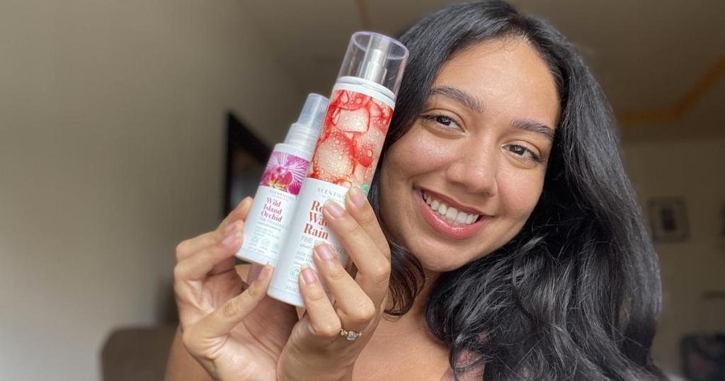 woman with scentworx fragrances from Kohl's
