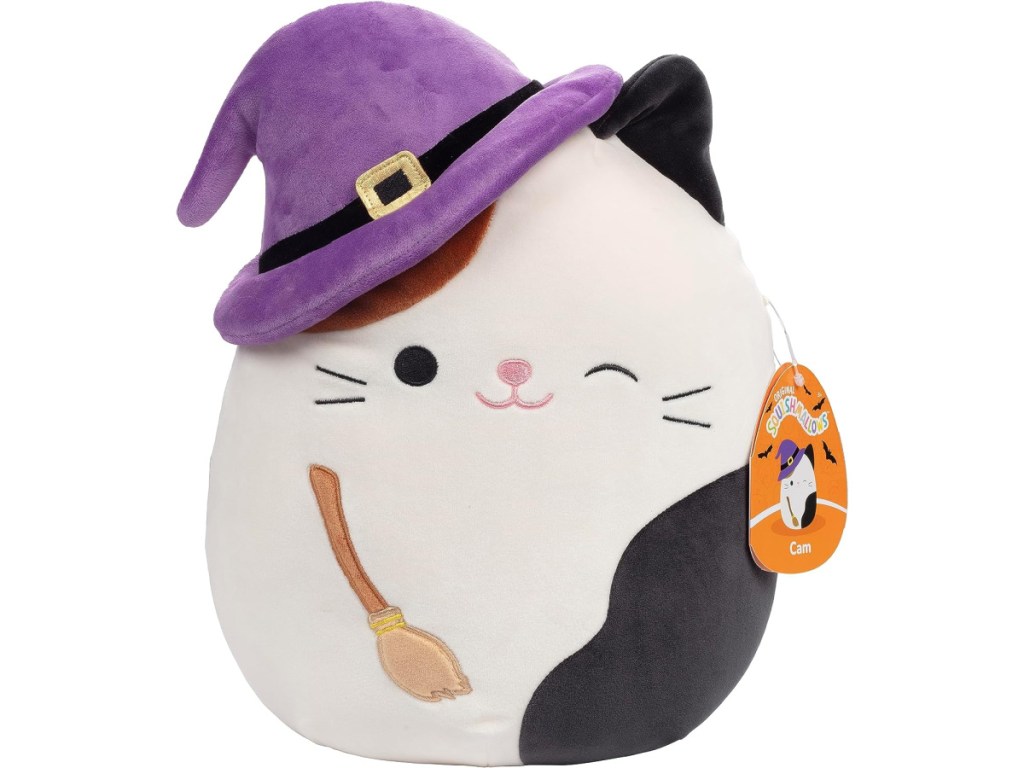 Squishmallows 10 Cam The Cat with Witch Hat Halloween Plush