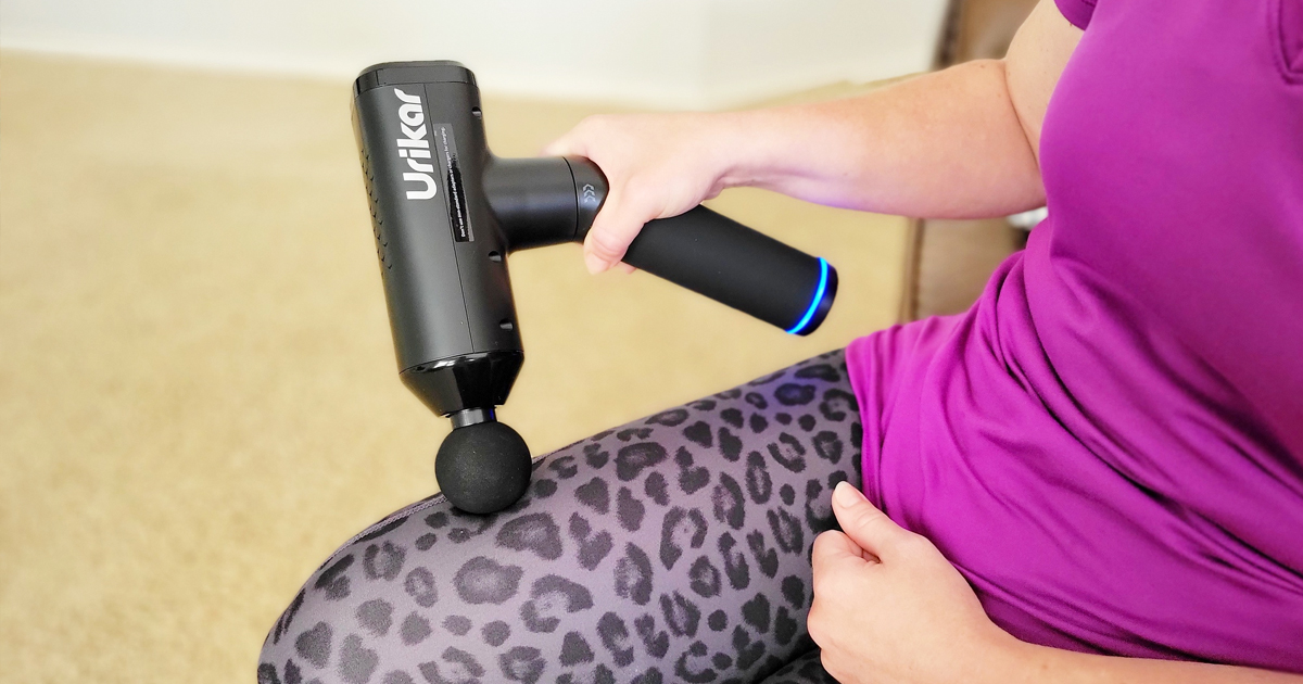 Portable Deep Tissue Massage Gun w/ 6 Attachments Just 29.98 Shipped