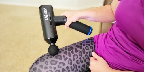 Portable Deep Tissue Massage Gun w/ 6 Attachments Just $29.98 Shipped on Amazon