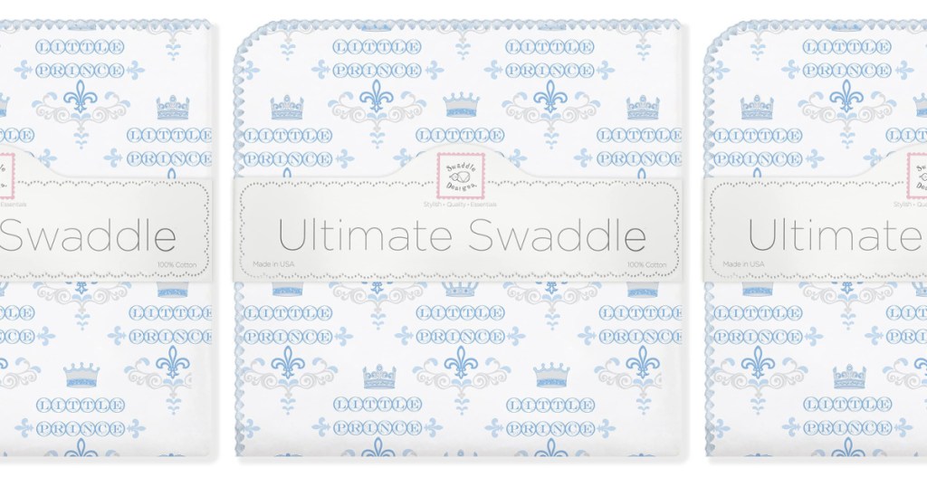  Roll over image to zoom in SwaddleDesigns Large Receiving Blanket Little Prince