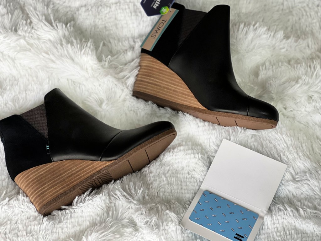 Kelsey Wedge Boots & TOMS gift card