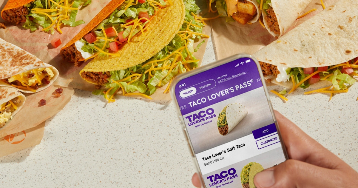 Taco Bell’s Taco Lovers Pass Gets You One Taco Per Day for $10/Month (Available 10/3 & 10/4 Only)