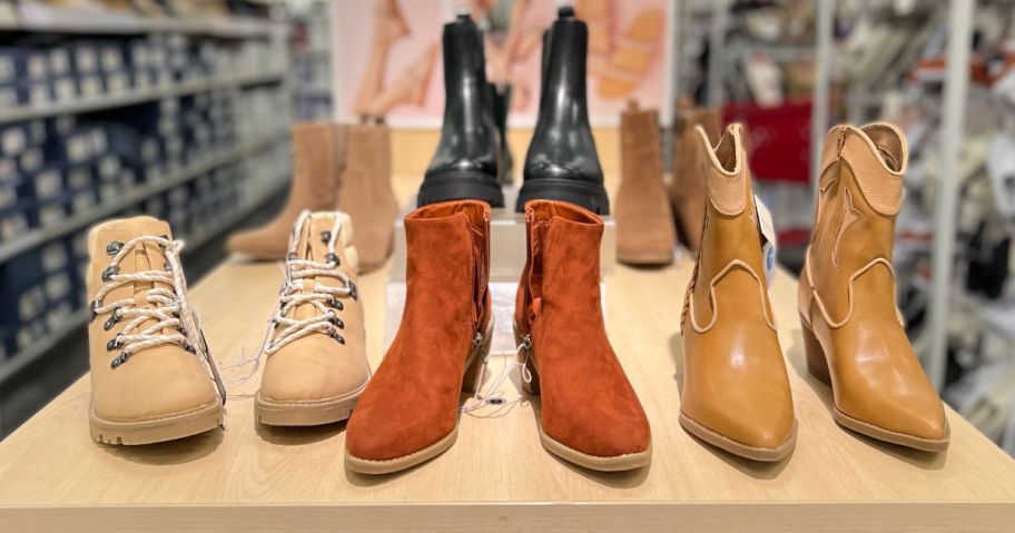 Target Women's Boots on display in-store