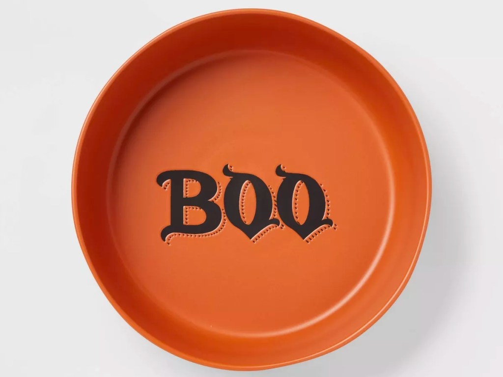 Threshold 13" 'Boo' Orange Stoneware Serving Bowl