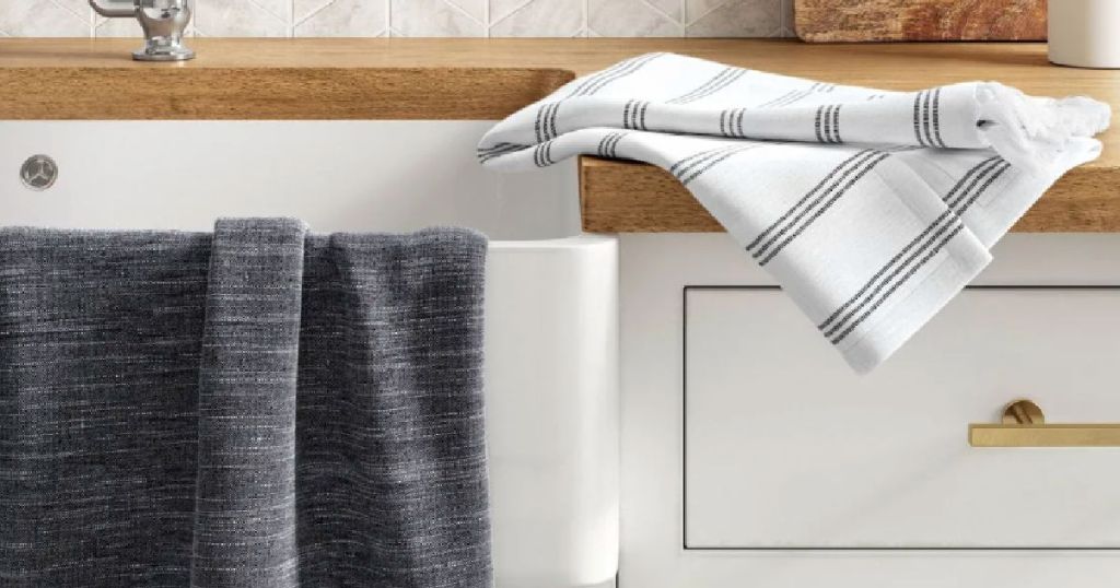 kitchen towel on counter